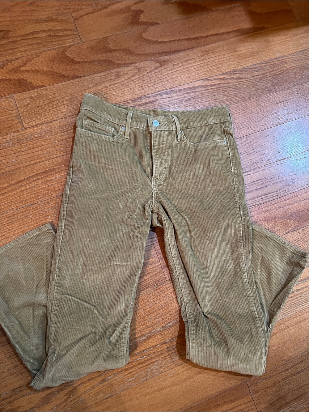 Levis Straight Corduroy Pants in Tan